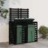 vidaXL Mülltonnenbox für 2 x 240 Liter Massivholz Kiefer schwarz
