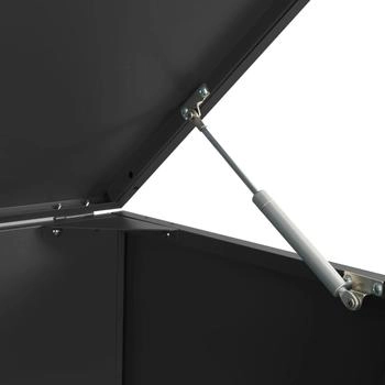 vidaXL Mülltonnenbox für 3 x 240 Liter 207 x 79 x 117 cm Stahl schwarz – vidaXL Mülltonnenbox für 3 x 240 Liter 207 x 79 x 117 cm Stahl schwarz - Ordnung mit Stil