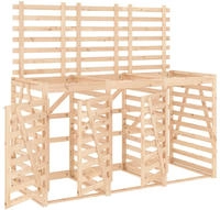 vidaXL M&uuml;lltonnenbox f&uuml;r 3 Tonnen Massivholz Kiefer