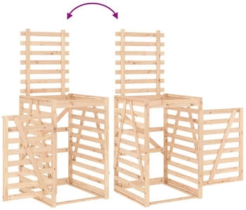 vidaXL Mülltonnenbox für 3 x 240 Liter Massivholz Kiefer natur – vidaXL Mülltonnenbox für 3 x 240 Liter Massivholz Kiefer natur setzt neue Maßstäbe in Funktionalität und Ästhetik