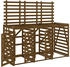 vidaXL Mülltonnenbox für 3 x 240 Liter Massivholz Kiefer honigbraun