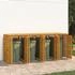 vidaXL Mülltonnenbox für 4 x 240 Liter 280 x 89 x 117 cm Massivholz Akazie