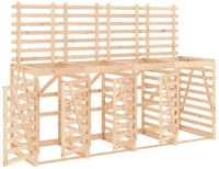 vidaXL M&uuml;lltonnenbox f&uuml;r 4 Tonnen Massivholz Kiefer