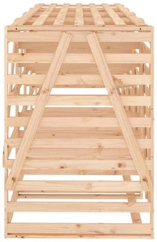 vidaXL Mülltonnenbox für 4 x 240 Liter Massivholz Kiefer natur – Robuste Konstruktion für langfristigen Schutz