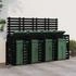 vidaXL Mülltonnenbox für 4 x 240 Liter Massivholz Kiefer schwarz