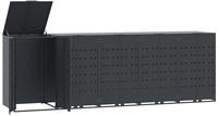 vidaXL M&uuml;lltonnenbox f&uuml;r 5 Tonnen Anthrazit 345x79x117 cm Stahl