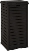 vidaXL Outdoor-M&uuml;lltonne Schwarz 41x41x86 cm Polypropylen