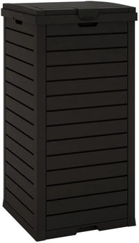 vidaXL Outdoor-Mülltonne 118 Liter 41 x 41 x 86 cm Polypropylen schwarz (1669281)