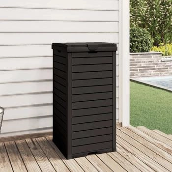vidaXL Outdoor-Mülltonne 118 Liter 41 x 41 x 86 cm Polypropylen schwarz (1669281) – Praktische Gestaltung für mühelose Handhabung