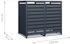 Westmann Mülltonnenbox Kubus Metall 2 x 240 Liter 116 x 132 x 80 cm anthrazit