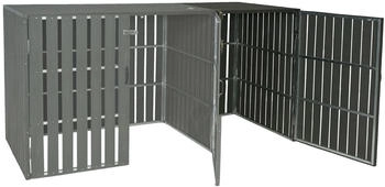 MCW Mülltonnenbox-Erweiterung J28 1 x 240 Liter 115 x 76 x 100 cm anthrazit – Langlebige Konstruktion für dauerhafte Nutzung