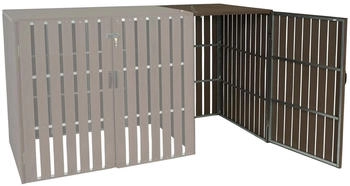 MCW Mülltonnenbox-Erweiterung J28 1 x 240 Liter 115 x 76 x 100 cm braun