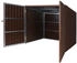 MCW Mülltonnenverkleidung J29 1 x 1100 Liter 172 x 213 x 160 cm braun