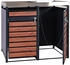 MCW Mülltonnenverkleidung J81 2 x 240 Liter 125 x 132 x 80 cm Kirsche-Holzoptik