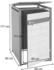 MCW Mülltonnenverkleidung J82 1 x 240 Liter 117 x 68 x 80 cm Marmor-Optik hell