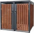 ML-Design Mülltonnenbox 2 x 240 Liter 132 x 80 x 116,3 cm Rostoptik anthrazit