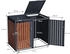 ML-Design Mülltonnenbox 2 x 240 Liter 132 x 80 x 116,3 cm Rostoptik anthrazit