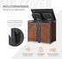 ML-Design Mülltonnenbox 4 x 240 Liter 264 x 80 x 116,3 cm Rostoptik anthrazit