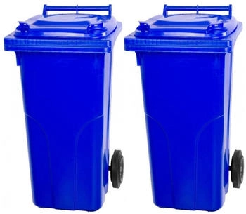 Proregal 2-Rad-Mülltonne MGB HDPE-Kunststoff 120 Liter blau 2 Stk.
