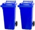 Proregal 2-Rad-Mülltonne MGB HDPE-Kunststoff 120 Liter blau 2 Stk.