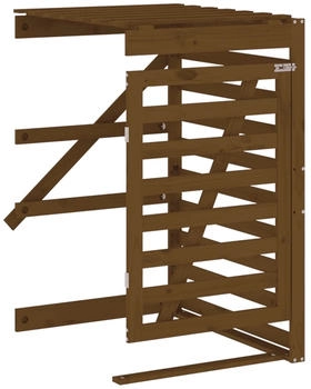 vidaXL M&uuml;lltonnenbox-Erweiterung 78 x 91,5 x 128,5 cm Massivholz Kiefer honigbraun