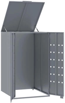 vidaXL Mülltonnenbox für 1 x 240 Liter 69 x 79 x 117 cm Stahl grau – Durchdachte Konstruktion für maximalen Komfort