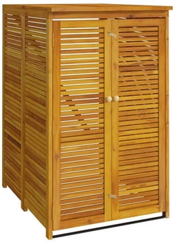 vidaXL M&uuml;lltonnenbox f&uuml;r 1 x 240 Liter 70 x 89 x 117 cm Massivholz Akazie