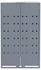 vidaXL Mülltonnenbox für 3 x 240 Liter 207 x 79 x 117 cm Stahl grau