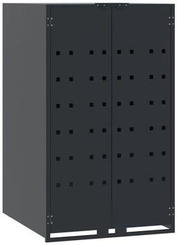 vidaXL Mülltonnenbox für 4 x 240 Liter 276 x 79 x 117 cm Stahl anthrazit – vidaXL Mülltonnenbox für 4 x 240 Liter 276 x 79 x 117 cm Stahl anthrazit Ordnung für Ihren Außenbereich