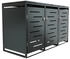 Juskys Metall-Mülltonnenbox Arel 3 x 120 Liter anthrazit