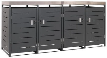 MCW Mülltonnenbox -H40-4 Luftzirkulation durch Belüftungsschlitze erweiterbar
