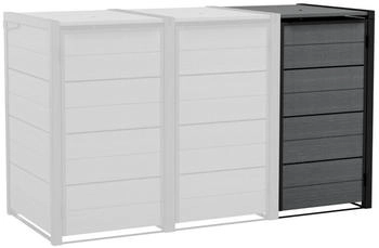 Keter Mülltonnenbox "Hide Away" 240 - 1200 Liter Anthrazit Holzoptik nathlos erweiterbar 240 l