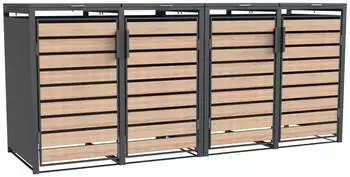 Westmann Mülltonnenbox Lacina Platz für 4 Mülltonnen je 240 L BxHxT: 264x80x116 cm