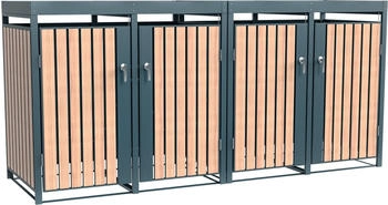 Westmann Mülltonnenbox Planta Platz für 4 Mülltonnen je 240 L BxHxT: 264x84x124,5 cm
