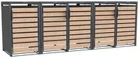 WESTMANN M&uuml;lltonnenbox "Lacina" Platz f&uuml;r 5 M&uuml;lltonnen je 240 L, BxHxT: 332x80x116