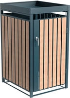 Westmann WMHHWTC-61, Westmann M&uuml;lltonnenbox "Planta" f&uuml;r 1x 240 L, holzoptik,...