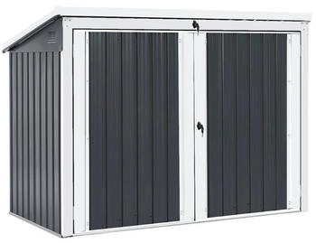 Home Deluxe Mülltonnenbox BASURA L - 1x 240L + 2x 120L (1,5 m² Komplett-Set) abschließbare Türen Gartenbox Mülltonnenverkleidung