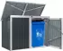 Home Deluxe Mülltonnenbox BASURA L - 1x 240L + 2x 120L (1,5 m² Komplett-Set) abschließbare Türen Gartenbox Mülltonnenverkleidung