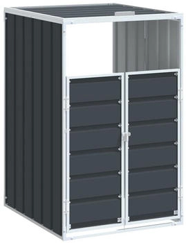 vidaXL Mülltonnenbox für 1 Tonne Anthrazit 72x81x115 cm Stahl