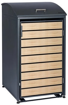 Zelsius Mülltonnenbox Mülltonnenkasten mit abgerundetem Deckel für vier 120 - 240 Liter (1 St) Einfach auf- und abzubauen