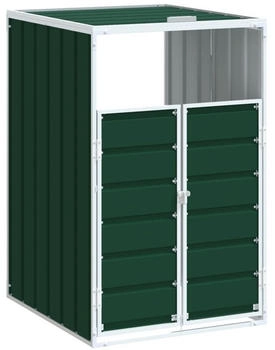 vidaXL Mülltonnenbox Mülltonnenbox für 1 Tonne Grün 72x81x115 cm Stahl