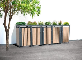 Westmann Mülltonnenbox Planta Platz für 5 Mülltonnen je 240 L BxHxT: 332x84x124,5 cm