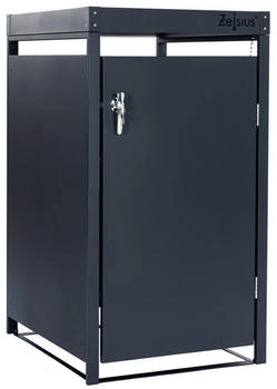 Zelsius Mülltonnenbox Mülltonnenbox mit Pflanzdach für 120 - 240 Liter Mülltonnen Inkl. Erweiterungsmöglichkeit