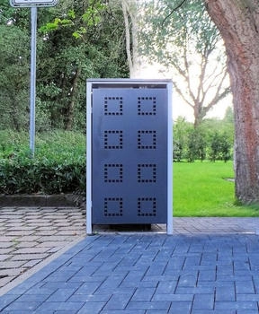 SRM Design SRM Design Mülltonnenbox 1 Mülltonnenbox Modell No.5 Anthrazitgrau für 120 Liter Mülltonnen