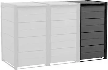 Keter Mülltonnenbox HIDE AWAY 1x 240L naturgetreue Holzoptik erweiterbar