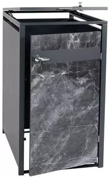 Proregal 1er HxBxT 117x68x80cm Anthrazit Marmor-Optik dunkel - wei&szlig; Metall RMV143-03