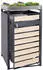 Mendler 1er mit Pflanzkasten HWC-J81 erweiterbar 125x68x80cm Metall 31kg anthrazit Buche-Holzoptik (101301)