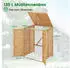 Costway Mülltonnenhaus Holz 120L mit Tür & Deckel, wetterfest (SF6467ZM)