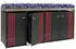 MCW Mülltonnenbox O67 mit Pflanzkasten, Metall, Holzoptik Anthrazit, 4er 125x260x84cm (MCW-O67)
