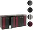 MCW Mülltonnenbox O67 mit Pflanzkasten, Metall, Holzoptik Anthrazit, 4er 125x260x84cm (MCW-O67)